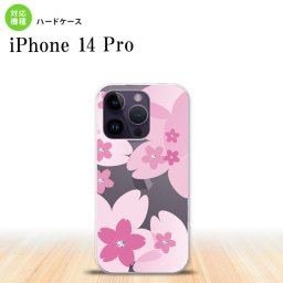 iPhone14 Pro iPhone14 Pro スマホケース 背面ケース ハードケース 花柄 サクラ B クリア ピンク 2022年 9月発売 nk-i14p-057