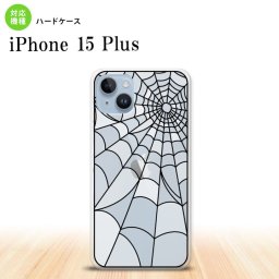 iPhone15 plus iPhone15 plus 背面ケース カバー ステンドグラス風 おしゃれ 蜘蛛の巣 ホワイト ステンドグラス風 2023年 9月発売 nk-i15pl-sg49