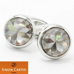 カフス サイモンカーター 英国 ブランド SIMON CARTER KALEIDOSCOPE 万華鏡 MOP カフス カフリンクス カフスボタン 披露宴 お洒落  誕生日 カフスマニア