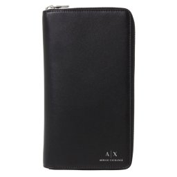 アルマーニエクスチェンジ ARMANI EXCHANGE 長財布 958055 CC845 00020 ラウンドファスナー長財布 見開きタイプ ブラック
