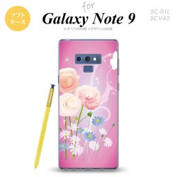Galaxy Note 9 ギャラクシー ノート9 SC-01L SCV40 スマホケース カバー ソフトケース 花柄・ミックス（C） ピンク nk-note9-tp282[スマホ,スマホケース,スマホカバー,ケース,カバー,ジャケット]