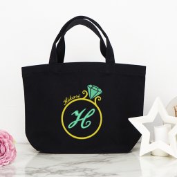 【早割9月10日08：59まで】 敬老の日 プレゼント ギフト 2026 名入れ トートバッグ S 刺繍 リング 誕生石イニシャル キャンバスバッグ ミニトートバッグ レディース 軽い 小さめ ミニバッグサブバッグ 誕生日 お祝い 贈り物 祖母 おばあちゃん 実用的 おしゃれ 趣味グッズ もらって嬉しい センスがいい @hayawari