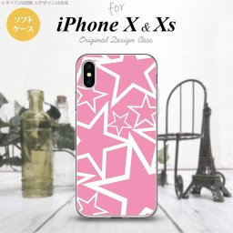 【iPhoneX】【スマホケース/スマホカバー】【アイフォンX】iPhoneX スマホケース カバー アイフォンX 星 ピンク×白 nk-ipx-tp1118【メール便送料無料】