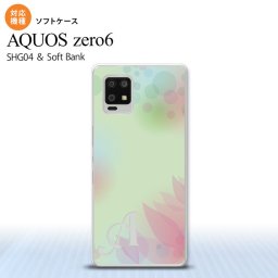 SHG04 SHG04 ZERO6 AQUOS zero6 スマホケース ソフトケース ぼかし 花柄 緑 +アルファベット メンズ レディース nk-zero6-tp1591i