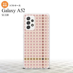 SC-53B Galaxy A52 スマホケース ソフトケース 花十時 シック 茶 メンズ レディース nk-sc53b-tp1352