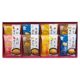 実りの秋の贈り物 米菓 穂のなごみ せんべい（うま塩･ソース･カレー）（各15g）×各2、せんべい（えび･コーン）（各15g）×各1