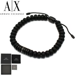 アルマーニエクスチェンジ ARMANI EXCHANGE メンズ ブレスレット ブラック 男性 ブランド アクセサリー 誕生日 記念日 プレゼント ギフト AXG0056001