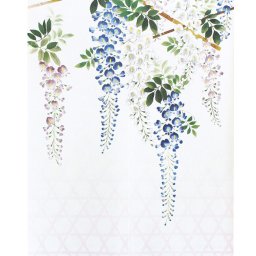 メール便送料無料 暖簾 のれん 85x150cm「藤棚に籠目」95125 日本製  間仕切り カーテン タペストリー 目隠し 玄関 階段 洗面所 キッチン 台所 部屋 仕切り 棚 パントリー
