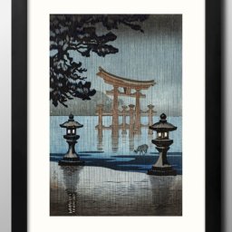 土屋光逸 雨の宮島 A3 サイズ ポスター アート おしゃれ 絵画 インテリア 北欧 イラスト マット紙 艶消し アートパネル 額 フレーム デザイン 壁掛け ギフト 新築祝い ディスプレイ 引越し祝い　新生活　空間デザイン