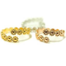 ボヘミアンリゾート Bohemian resort リング フリーサイズ 指輪 花 フラワー サージカルステンレス レディース メンズ 金属アレルギー対応