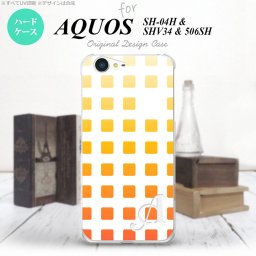 【506SH】【スマホケース/スマホカバー】【アクオス Xx3】506SH スマホケース AQUOS Xx3 ケース アクオス Xx3 イニシャル スクエア オレンジ nk-506sh-1361ini【メール便送料無料】