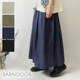 【BARNDOOR バーンドア】 コットン ボイル ムジ タック スカート (1191185g)レディース 春 夏 ゆったり 北欧 大人可愛い フレア Aライン ワイド 体型カバー ナチュラル 服 新作 おしゃれ コーデ ナチュランド 人気 30代 40代 50代 60代 母の日 クリスマス ギフト プレゼント