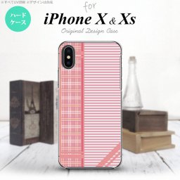 【iPhoneX】【スマホケース/スマホカバー】【アイフォンX】iPhoneX スマホケース カバー アイフォンX チェック・ボーダー 赤 nk-ipx-1606【メール便送料無料】