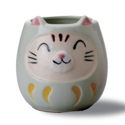 達磨 マグカップ【ネコ達磨マグ(緑)】 ダルマ だるま インテリア 雑貨 プレゼント ギフト 陶器 ぬいぐるみ 小物 おもちゃ オブジェ 男性 女性 お歳暮 プチギフト お茶 2026 インテリア 動物 内祝い