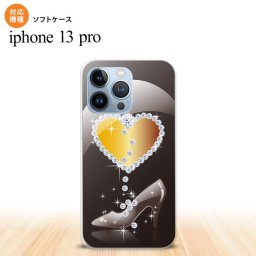 iPhone13 Pro iPhone13Pro ケース ソフトケース ハート ガラスの靴 黒 iPhone13Pro専用 nk-i13p-tp236