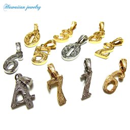 ハワイアンジュエリー ナンバー 数字 ネックレス レディース メンズ  カレイキニ K14イエローゴールドコーティング スチールシルバー ステンレス インスタ