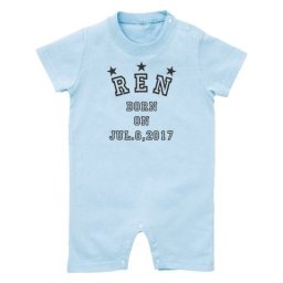 お名前入り ロンパース 半袖＊出産祝い 誕生日プレゼントにおしゃれな名入れギフト
