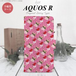 【手帳型 スマホ カバー ケース】【SH03J】【アクオス R】手帳型 ケース SH-03J スマホ カバー AQUOS R アクオス 花柄・バラ（I） ピンク nk-004s-sh03j-dr262【メール便送料無料】