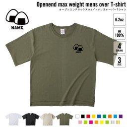 おにぎり 名入れオーバーサイズTシャツ ビッグシルエット ゆったり イージーフィット ワイドフィット メンズ サイジング    onigiri、おむすび