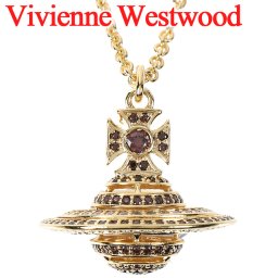 ヴィヴィアンウエストウッド ネックレス レディース Vivienne Westwood ヴィヴィアン エルミンペンダント ゴールド×ブラウン 6302038E-02R341 【ラッピング無料 誕生日 お祝い プレゼント ギフト 贈り物】