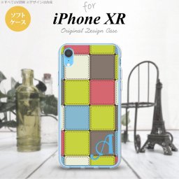 iPhoneXR iPhone XR スマホケース ソフトケース パッチワーク ミックスG 緑 +アルファベット メンズ レディース nk-ipxr-tp1677i