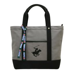 ビバリーヒルズ ポロ クラブ BEVERLY HILLS POLO CLUB バッグ トートバッグ 肩掛けバッグ BH1008N 243711 GR/BK/BK キャンバストートバッグ L グレー+ブラック