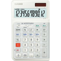 カシオ 人間工学電卓・右手用 JE-12D-WE-N ホワイト
