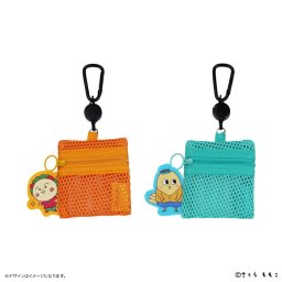 コジコジ グッズ 通販 コジコジグッズ メッシュポーチ リール付き ポーチ 小さめ ミニポーチ メッシュ 小物入れ 化粧ポーチ カラビナ付き COJICOJI さくらももこ キャラクター かわいい 可愛い おしゃれ オシャレ アニメ 漫画 コミック