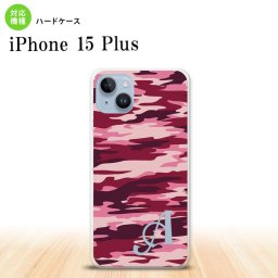 iPhone15 plus iPhone15 plus スマホケース 背面ケース ハードケース タイガー 迷彩 B ピンク +アルファベット 2023年 9月発売 nk-i15pl-1163i