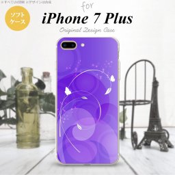 【iPhone7plus】【スマホケース/スマホカバー】【アイフォン7plus】iPhone7plus スマホケース カバー アイフォン7plus ソフトケース 花・フラワー 紫 nk-i7plus-tp201【メール便送料無料】