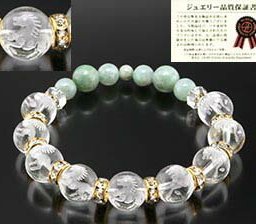 上手く行く幸運ブレス [ パワーストーンブレスレット 翡翠 ヒスイ 九頭馬 御守り お守り 厄除け 天然石パワーストーン 天然石ブレスレット 開運 開運アクセサリー 巾着袋付き メンズブレス レディースブレス ギフト プレゼント 送料無料 ]