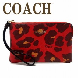 コーチ COACH ポーチ ハンドポーチ リストレット クラッチ 財布 ハンドバッグ レディース レオパード  ヒョウ アニマル 7303IMRCK 【ネコポス】 ブランド 人気