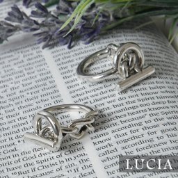 ＊【10%OFFクーポン対象商品】【LUCIA ルチア】マンテル チェーン モチーフ リング (9819)レディース アクセサリー 指輪 シルバー フリーサイズ チェーン おしゃれ カジュアル かっこいい 大人