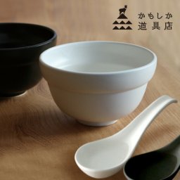かもしか道具店 こどんぶり《2個》＆れんげ《2個》[ペア 食器セット 和食器 小さめ 小さい どんぶり 鉢 丼 半磁器 れんげ 陶器 おしゃれ 女性 子供 こども 子ども 碗 食器 器 どんぶり鉢 食洗機 レンジ 対応 丼鉢 盛り付け 食卓 ごはん ご飯] 1-2W