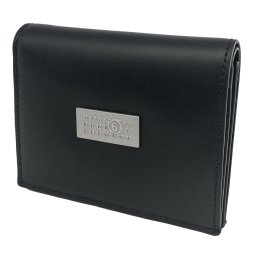 エムエムシックス メゾンマルジェラ MM6 Maison Margiela 財布 二つ折り財布 折りたたみ財布 小銭入れ付き ミニ財布 SA5UI0015 P6418 T8013 bwmx00083l レディース ブラック 本革 レザー