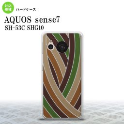sense7 sense7 背面ケース カバー ステンドグラス風 おしゃれ 帯 ブラウン ステンドグラス風 2022年 11月発売 nk-sens7-sg18
