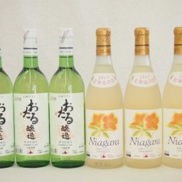 日本産葡萄100％おたるワイン6本セット 完熟ナイアガラ白3本 白3本 (北海道)720ml×6本