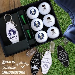名入れゴルフボール（6個）＆パターカバーホルダー	【贈り物】【ホールインワン】【記念品】【ゴルフコンペ】【景品】【バレンタイン】【退職祝い】【ブリヂストン】【タイトリスト】【キャロウェイ】【名入れゴルフボール】【パターカバーホルダー】【父の日】【還暦祝い】【誕生日】【敬老の日】ホルダー パター　ゴルフ パターカバーホルダー