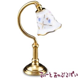ミニチュア ロイターポーセリン テーブルランプ ゴールドチェッカー RP1369-5 ミニチュアハウス ドールハウス 用