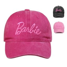 キャップ バービー barbie レディース 女の子 ニットキャップ 帽子 春夏 フリーサイズ 日焼け止め 日焼け対策 かわいい おしゃれ ピンク ローズピンク