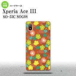 SO-53C SOG08 ワイモバイル Xperia Ace III スマホケース 背面ケース ハードケース 花柄 春 ピンク 2022年 6月発売 nk-so53c-1705