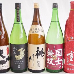 米の旨味よい日本酒5本セット(早川酒造部天一 純米酒 (三重県) 桃川 純米酒 (青森県) 金しゃち酒造金鯱 夢吟香 純米酒 (愛知県) 宮崎本店宮の雪 純米酒 (三重県) 高砂酒造国士無双 純米酒 (北海道)) 1800ml×5本
