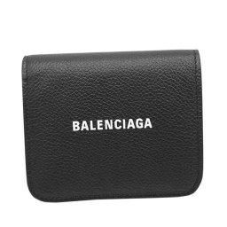バレンシアガ BALENCIAGA 財布 二つ折り財布 コンパクト財布 594216 1IZ4M 1090 CASH FLAP COIN CARDH キャッシュフラップコインカードH BLACK ブラック