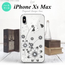 iPhoneXsMax iPhone XS Max スマホケース ハードケース 花柄 ガーベラ 透明 グレー メンズ レディース nk-ixm-071