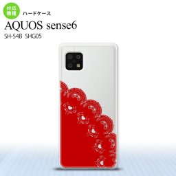 SH-54B SHG05 AQUOS sense6 スマホケース ハードケース レース A 赤 メンズ レディース nk-sens6-723