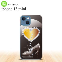 iPhone13mini iPhone13 mini ケース ハードケース ハート ガラスの靴 黒  nk-i13m-236