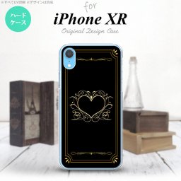 iPhoneXR iPhone XR スマホケース ハードケース ハート 飾り 黒 金 メンズ レディース nk-ipxr-617