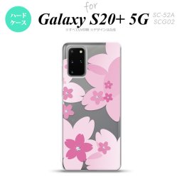 SC-52A SCG02 Galaxy S20+ 5G スマホケース ハードケース 花柄 サクラ B クリア ピンク メンズ レディース nk-s20p-057