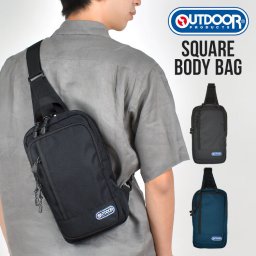 ボディバッグ OUTDOOR PRODUCTS アウトドア プロダクツ 22469080 メンズ ブランド 斜めがけバッグ 肩掛けバッグ ワンショルダーバッグ ボディバック スクエア型 縦型 大きめ 軽い 黒 ブラック チャコール ネイビー ペットボトル ipadが入る サブバッグ 海外 旅行 通勤 男性