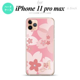 iPhone11ProMax iPhone11pro max スマホケース ハードケース 花柄 サクラ C ピンク +アルファベット メンズ レディース nk-i11pm-062i